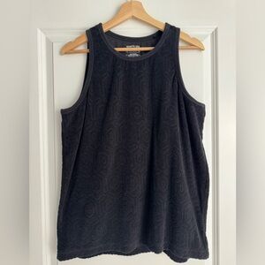 KENNETH COLE Black Textured Tank Top